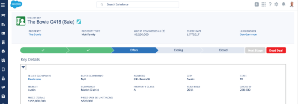 screenshot of Rethink CRM